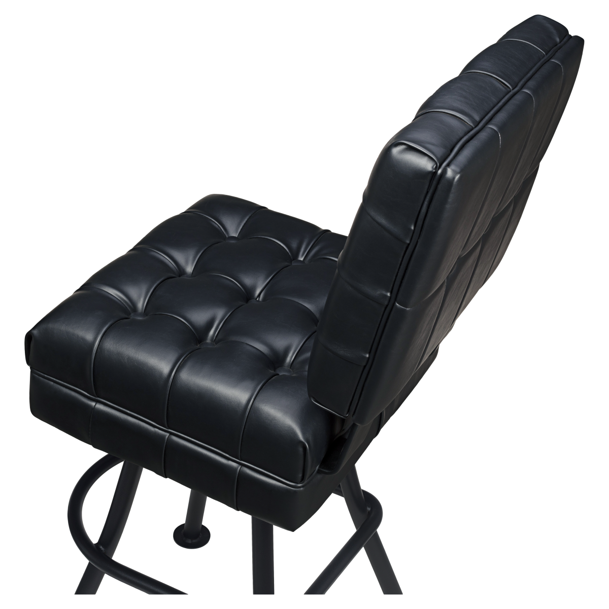 Belvedere Tufted Premium Bucket Bar Stool with Orbit Frame1a082178550f63792