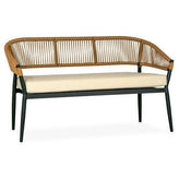 Sydney Woven Synthetic Rope Seat Outdoor Bench