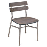 Palmer Metal Side Chair with Wood Seat and Back - Clear Coat19ba340ad43260772a