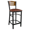 Interchangeable Back Metal Bar Stool with 3 Slats Back19c43dd20bd4d998f2