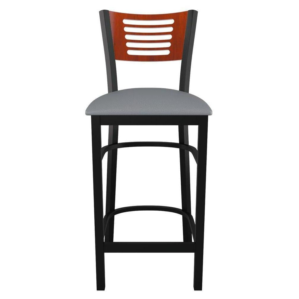 Interchangeable Back Metal Bar Stool with 5 Slats Back19c43e38487536a9fc