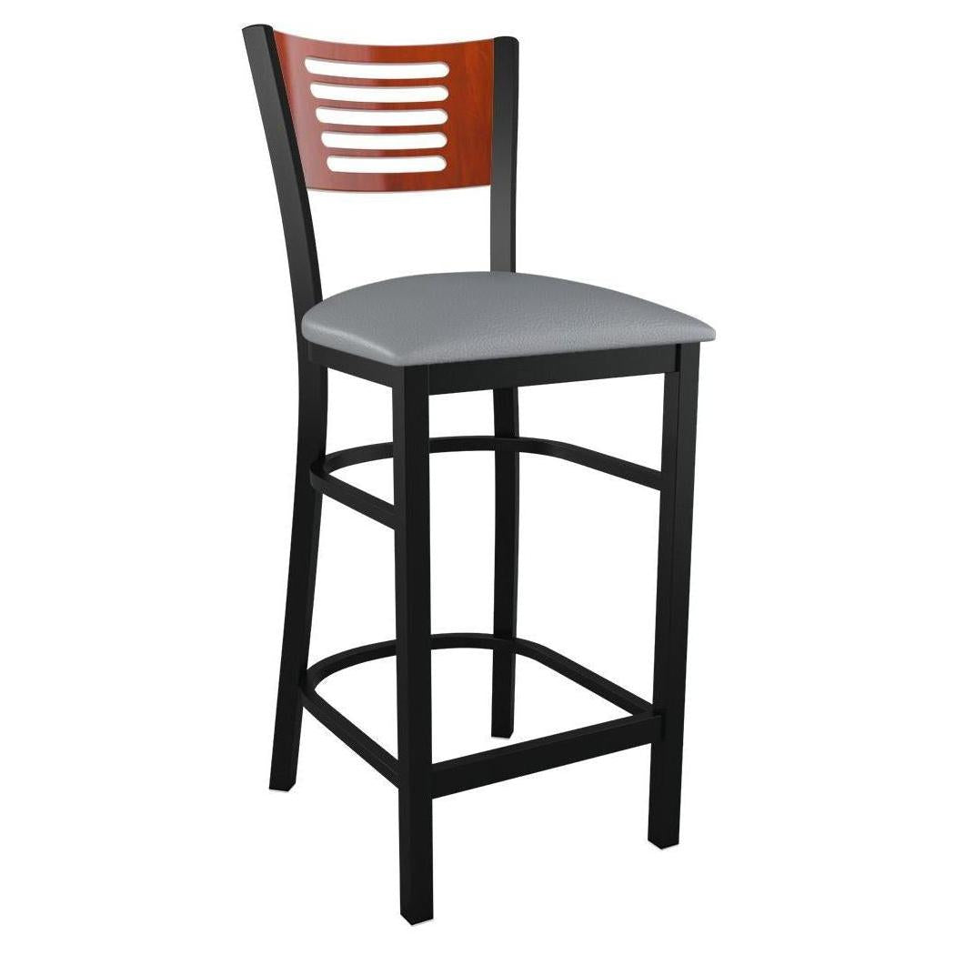 Interchangeable Back Metal Bar Stool with 5 Slats Back19c43e384872c8b191