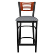 Interchangeable Back Metal Bar Stool with 5 Slats Back19c43e38487536a9fc