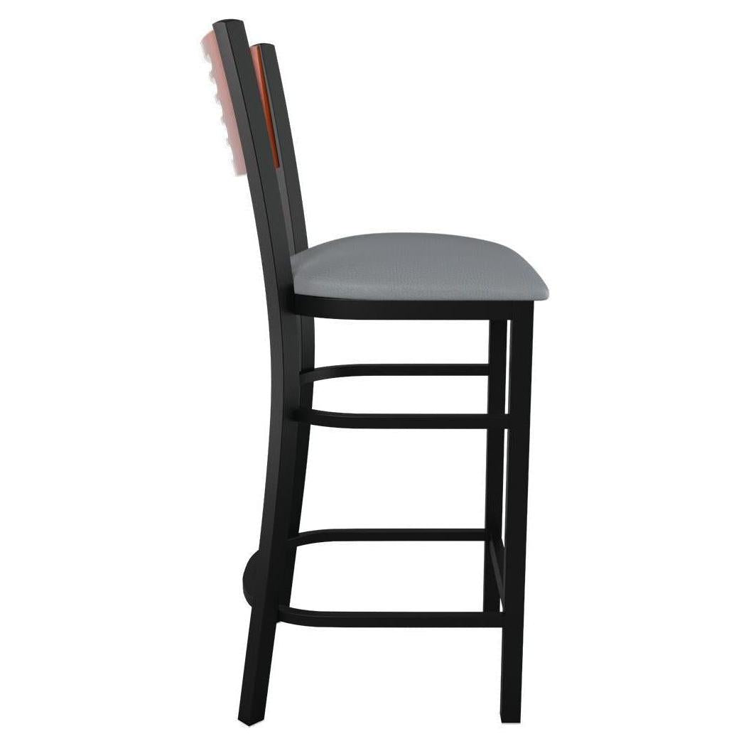 Interchangeable Back Metal Bar Stool with 5 Slats Back19c43e384874c2edaf