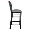 Interchangeable Back Metal Bar Stool with 5 Slats Back19c43e384874c2edaf