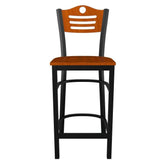 Interchangeable Back Metal Bar Stool with 3 Slats & Circle Back19c43d8fbe8dd3997
