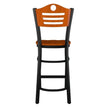 Interchangeable Back Metal Bar Stool with 3 Slats & Circle Back19c43d8fbe83f40c82