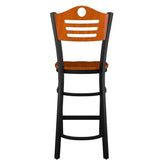 Interchangeable Back Metal Bar Stool with 3 Slats & Circle Back19c43d8fbe83f40c82