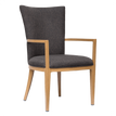 Sorrento Wood Grain Aluminum Upholstered Arm Chair19fd93af11f1cc8547