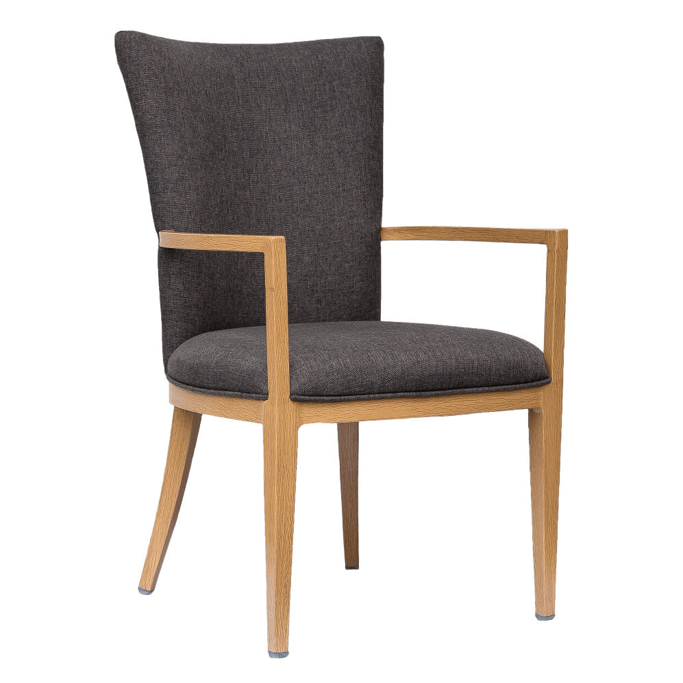 Sorrento Wood Grain Aluminum Upholstered Arm Chair19fd93af11f1cc8547