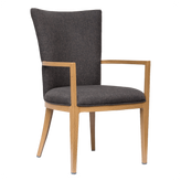 Sorrento Wood Grain Aluminum Upholstered Arm Chair19fd93af11f1cc8547