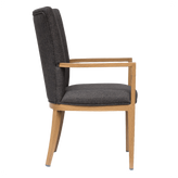 Sorrento Wood Grain Aluminum Upholstered Arm Chair19fd93af11f3f9ff57