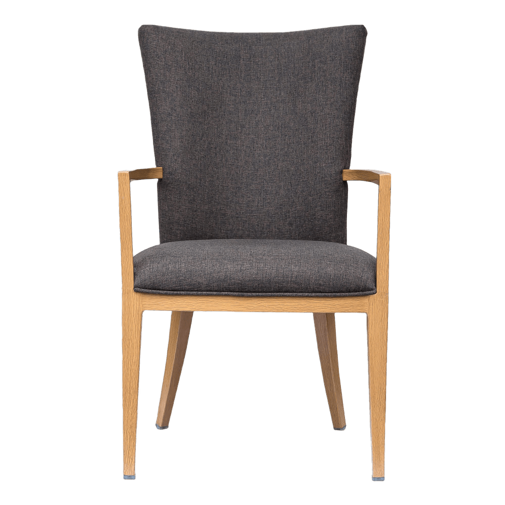 Sorrento Wood Grain Aluminum Upholstered Arm Chair19fd93af11f136714d