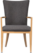 Sorrento Wood Grain Aluminum Upholstered Arm Chair19fd93af11f136714d
