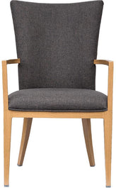 Sorrento Wood Grain Aluminum Upholstered Arm Chair19fd93af11f136714d
