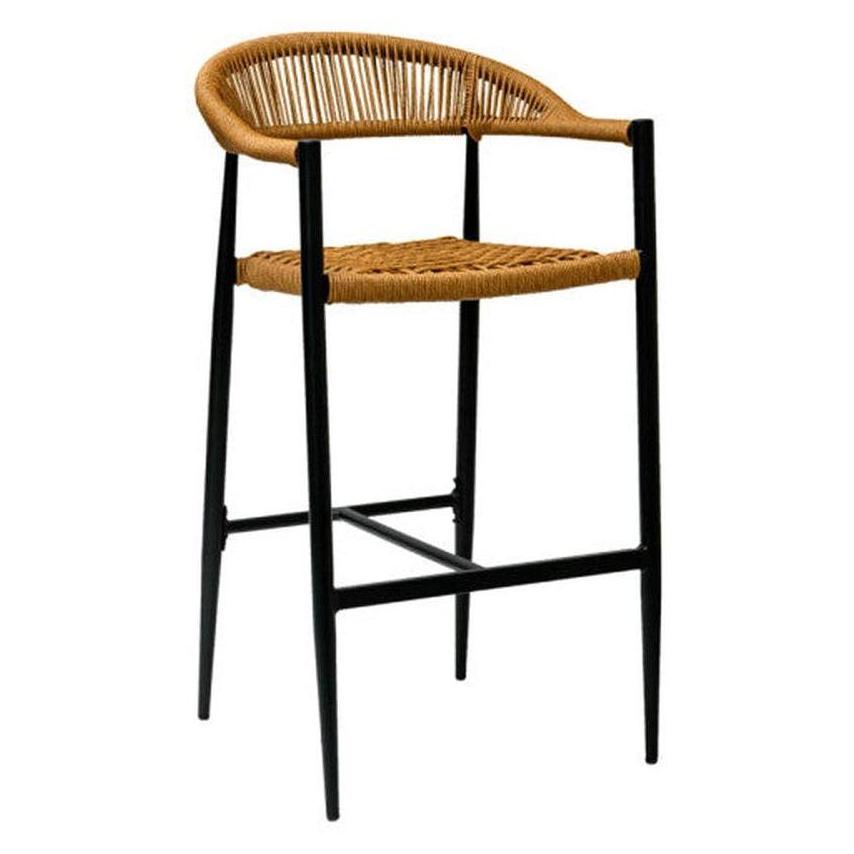 Sydney Woven Synthetic Rope Seat Outdoor Bar Stool