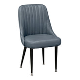Commercial Channel Upholstered Club Bucket Dining Chair