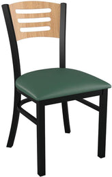 Interchangeable Back Metal Chair with 3 Slats Back19c43dd40395019e1b