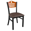 Interchangeable Back Metal Chair with 3 Slats and Circle Back19c43d729fa109a398