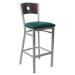 Silver Interchangeable Back Metal Bar Stool with Circled Back19c43d3c4f217b2858