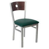 Silver Interchangeable Back Metal Restaurant Chair with a Circled Back19c43d15c7f3c9199b