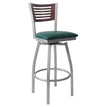 Silver Swivel Interchangeable Back Metal Bar Stool with 5 Slats19c43e6076322608b9