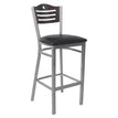 Silver Interchangeable Back Metal Bar Stool with 3 Slats & Circle19c43d8daa66d0b46a