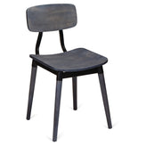Jaime Wood Restaurant Chair with Black Frame