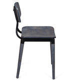 Jaime Wood Restaurant Chair with Black Frame