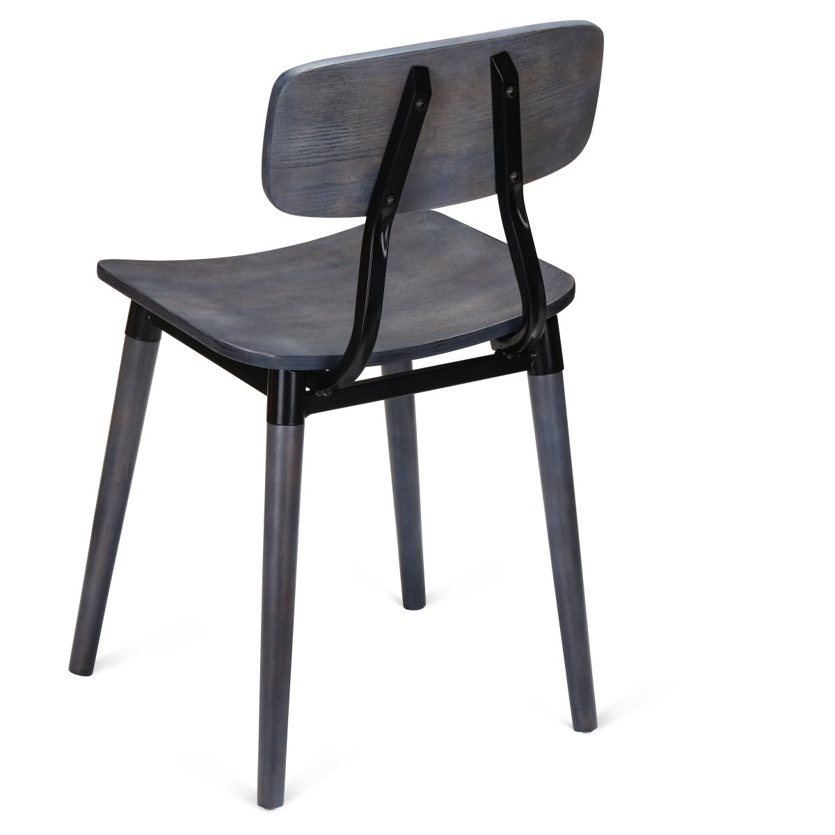 Jaime Wood Restaurant Chair with Black Frame