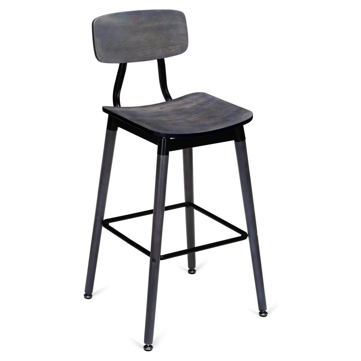 Slate Black Metal Restaurant Bar Stool19b805256382bfd97e