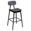 Slate Black Metal Restaurant Bar Stool19b805256382bfd97e
