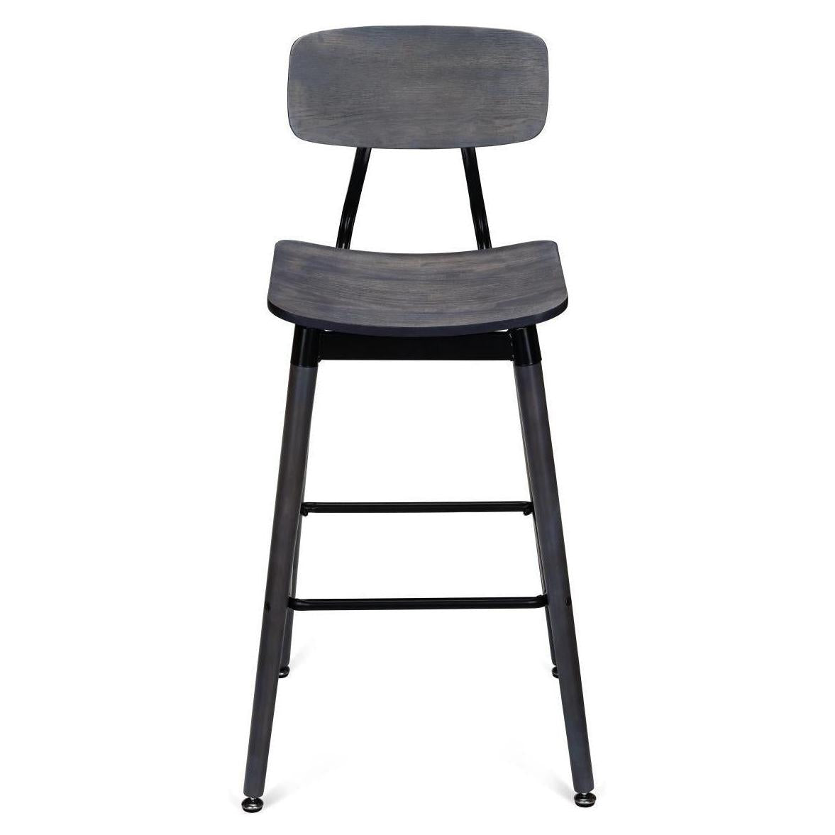 Slate Black Metal Restaurant Bar Stool19b805256386fa11ad