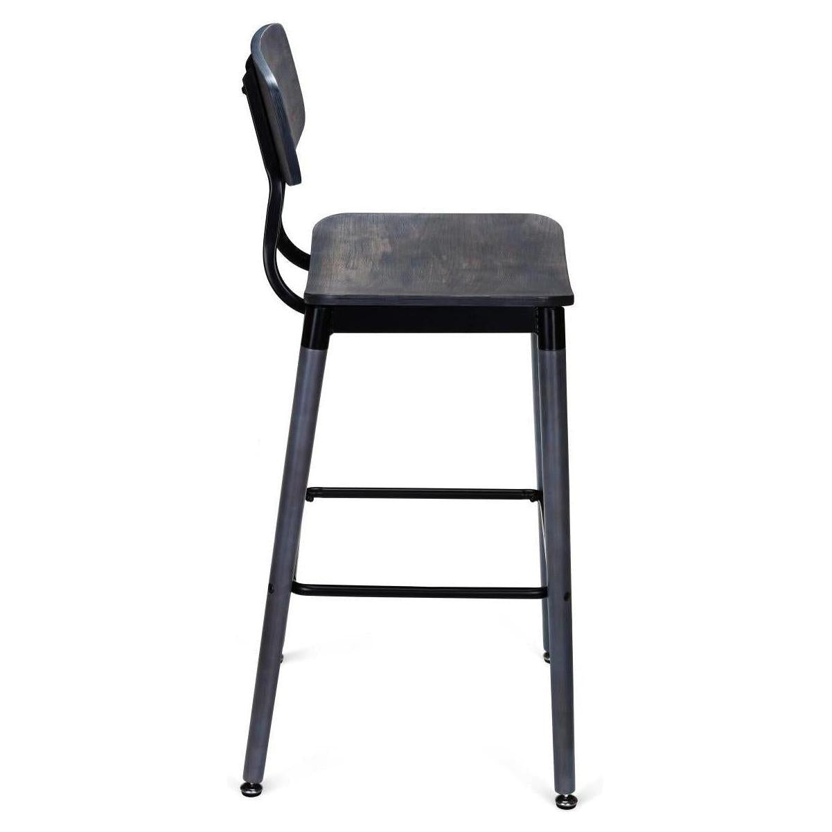 Slate Black Metal Restaurant Bar Stool19b8052563836d0041