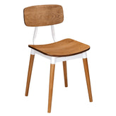 Jaime Wood Restaurant Chair with White Frame