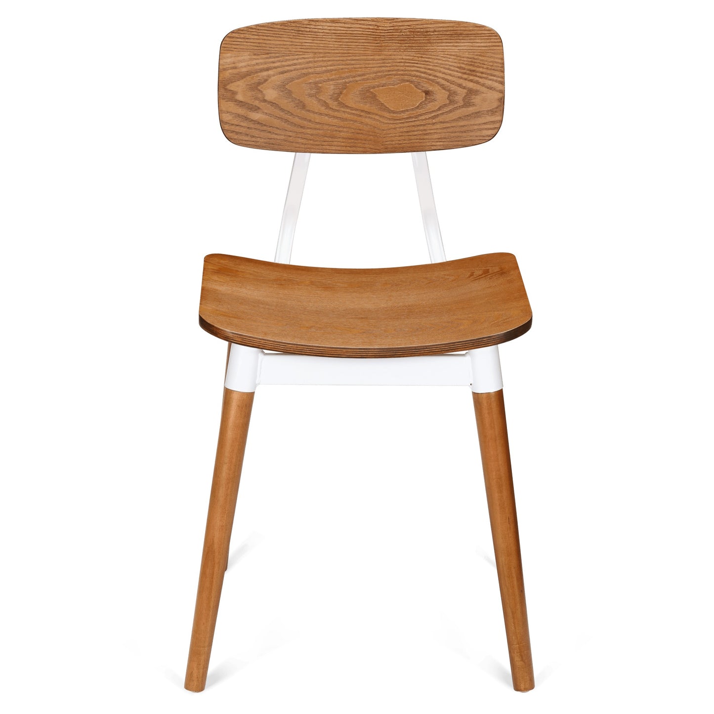 Jaime Wood Restaurant Chair with White Frame