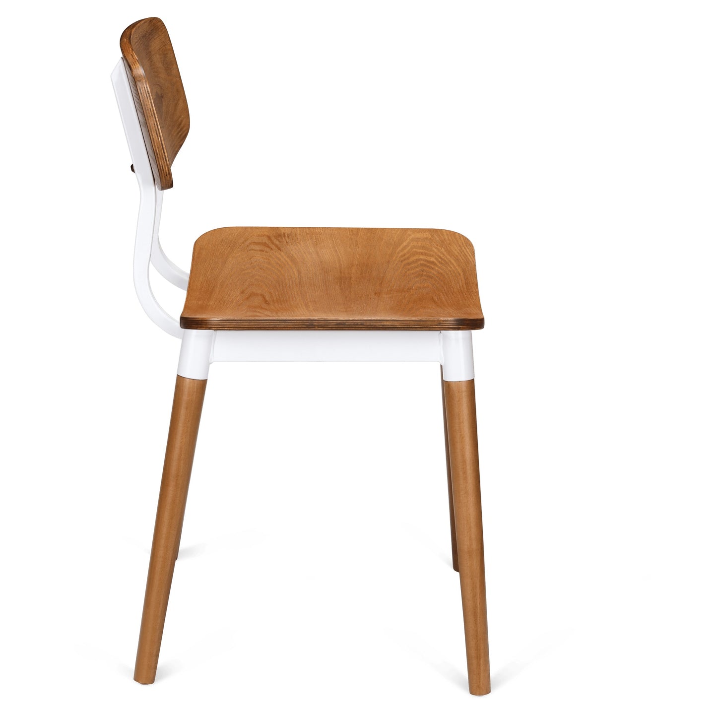Jaime Wood Restaurant Chair with White Frame