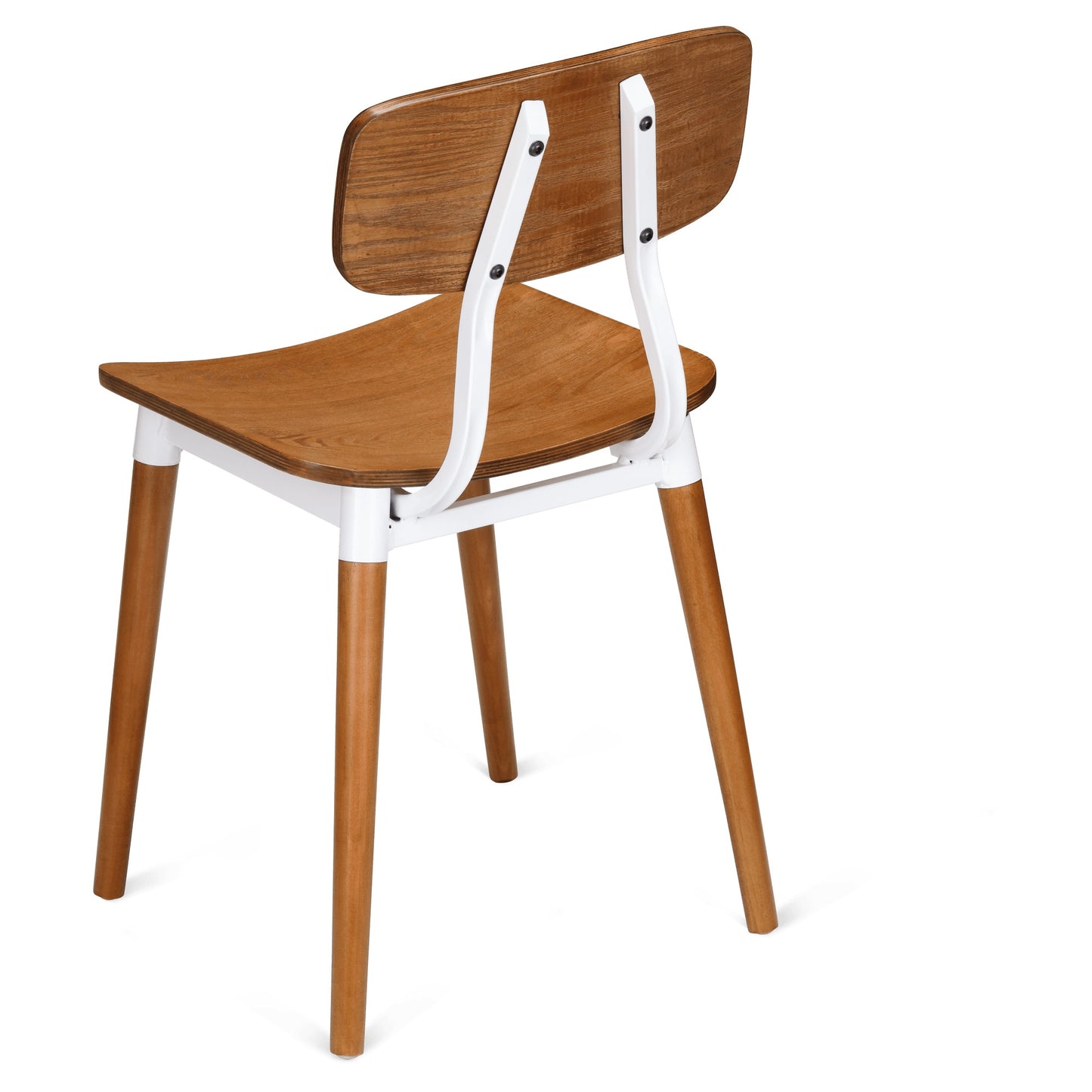 Jaime Wood Restaurant Chair with White Frame
