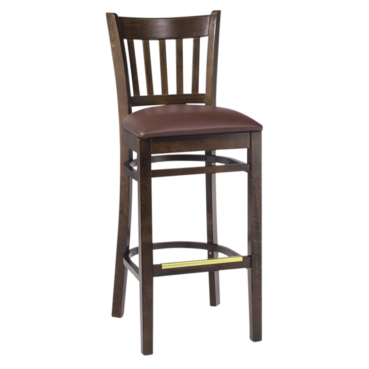 Vertical Solid Wood Bar Stool