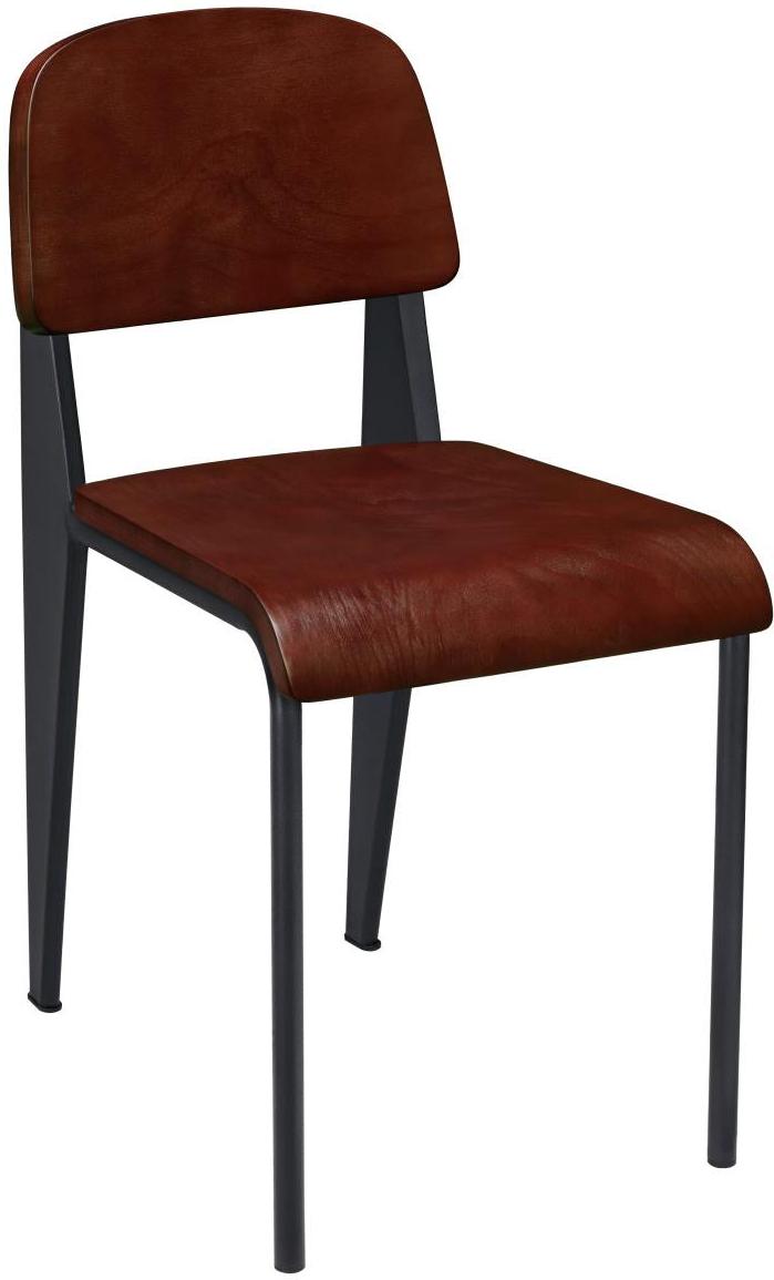 Nico Metal Chair with Wood Back19ba4cd05ee6738f54
