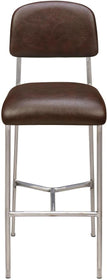 Nico Padded Metal Bar Stool in Clear Coat19ba4e4e1e66a2bfc5