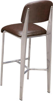 Nico Padded Metal Bar Stool in Clear Coat19ba4e4e1e6dbbe0f