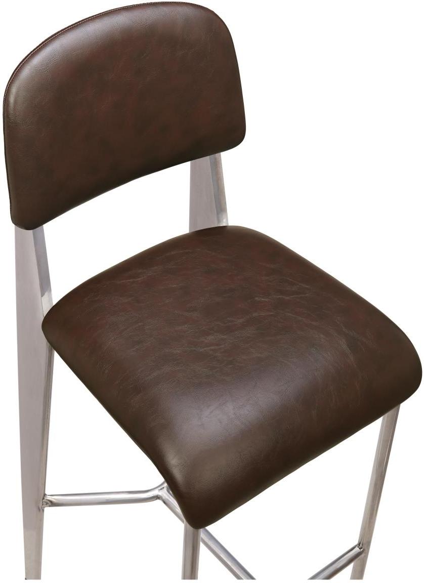 Nico Padded Metal Bar Stool in Clear Coat19ba4e4e1e6739bf62