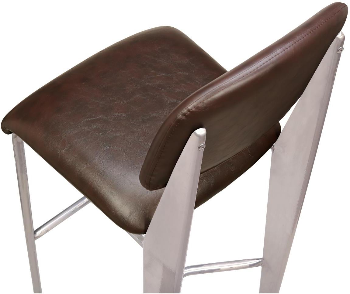 Nico Padded Metal Bar Stool in Clear Coat19ba4e4e1e63456893