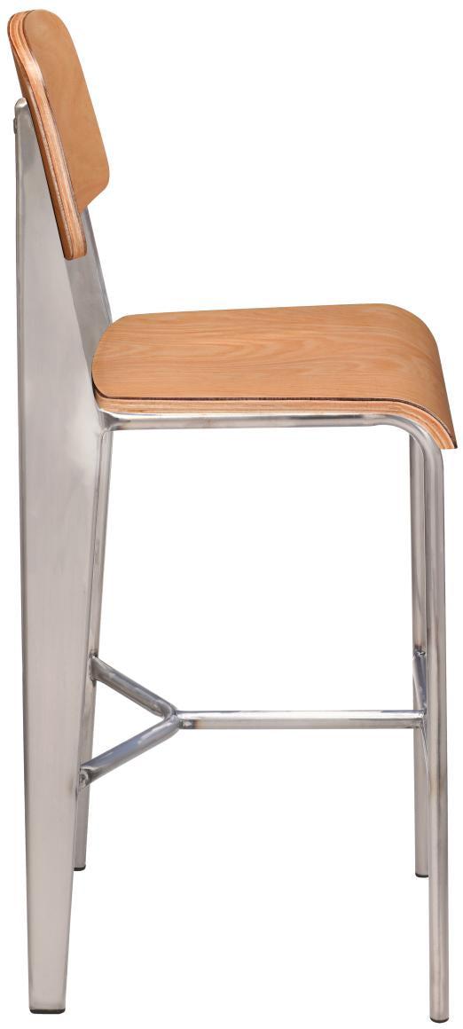 Nico Bar Stool with Wood Back and Seat19ba4df32fb44e0c87