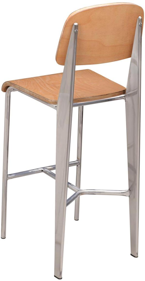 Nico Bar Stool with Wood Back and Seat19ba4df32fb157630a