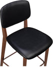 Enzo Wood Grain Metal Bar Stool with Padded Back19b9031e2fb5faac9d