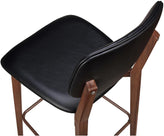 Enzo Wood Grain Metal Bar Stool with Padded Back19b9031e2fb149351c