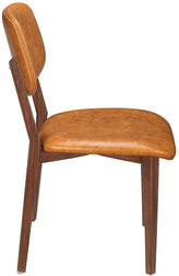 Enzo Wood Grain Metal Chair with Padded Back19b9035bc8252b89fb