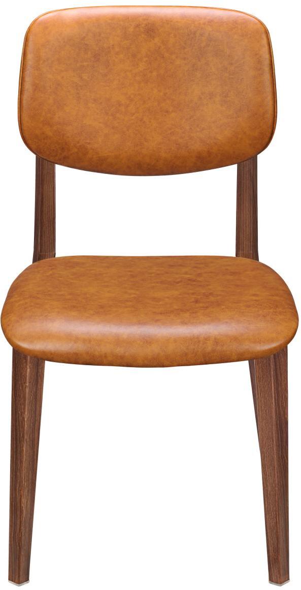 Enzo Wood Grain Metal Chair with Padded Back19b9035bc821742bdb